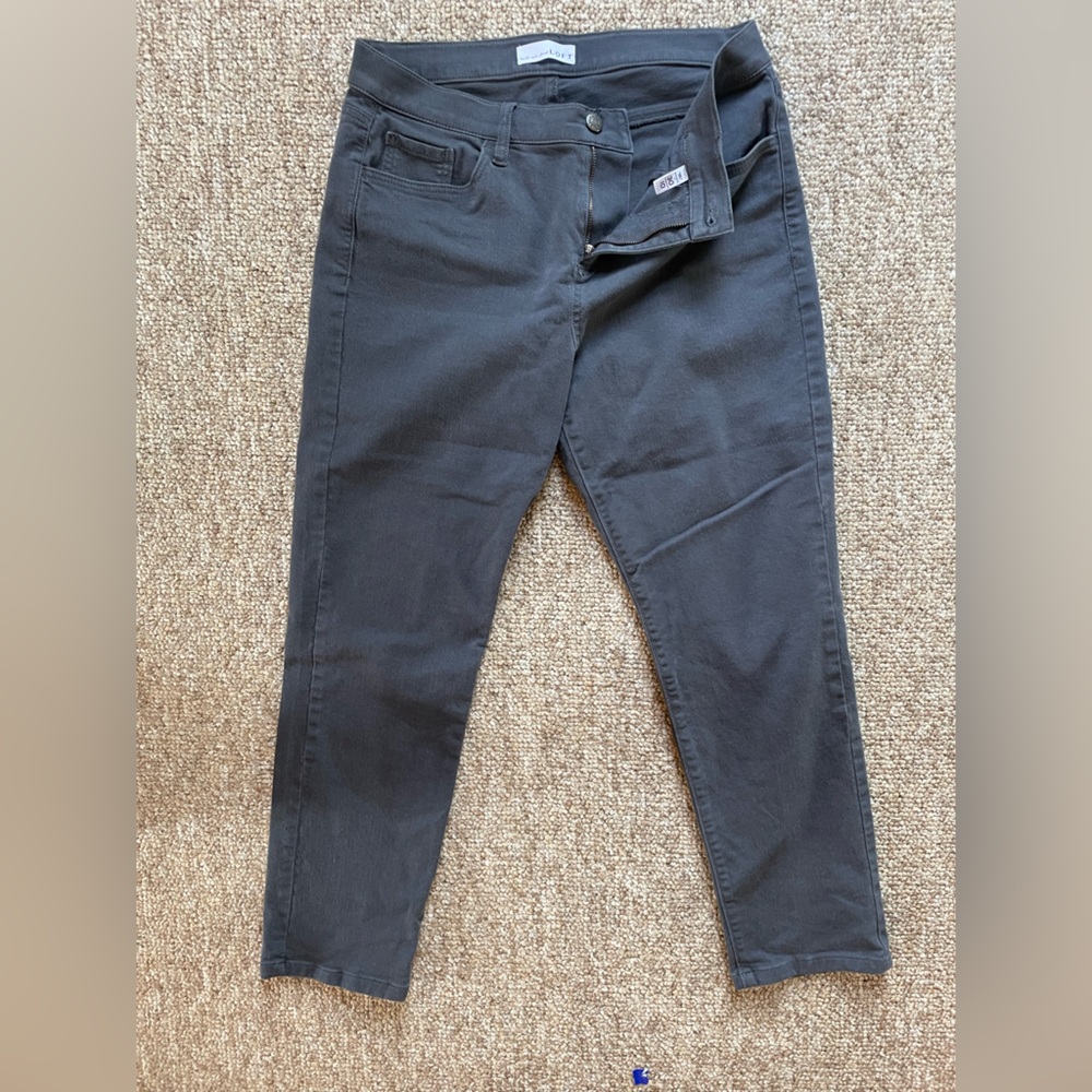 Gray straight leg pants
